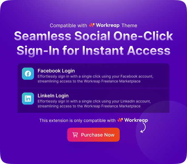 Workreap Social Login Addon