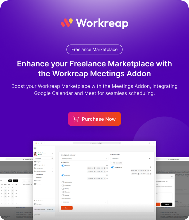 Workreap Meeting Addon